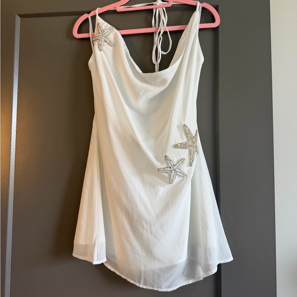 White Fox Boutique Dresses & Skirts - White Fox Beaded Starfish Slip Dress